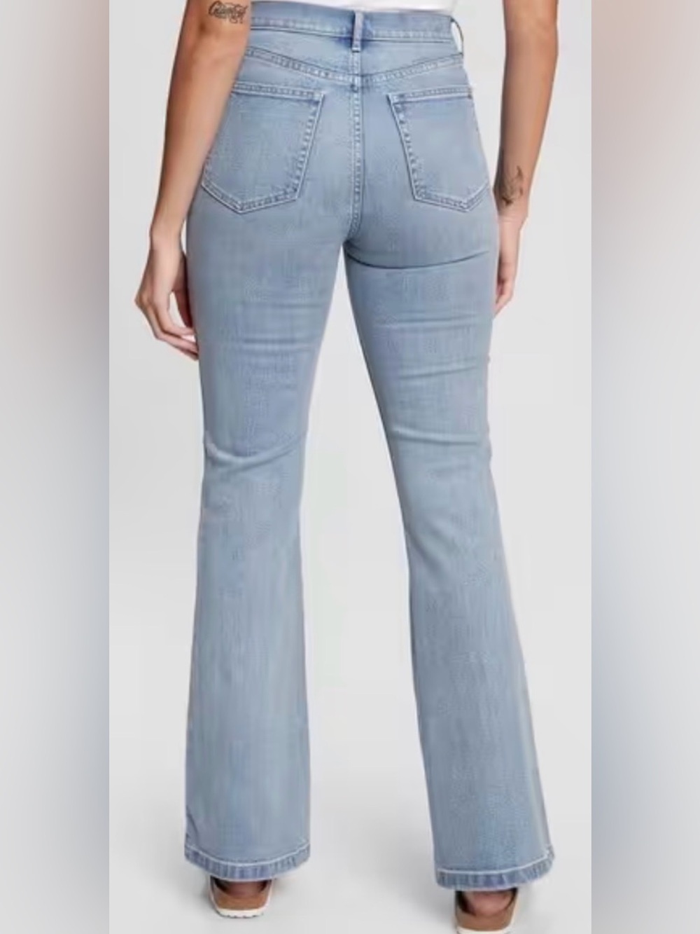 GAP 70’s FLARE high rise distressed jeans Size 18 (waist 34 inches) - Picture 5 of 6
